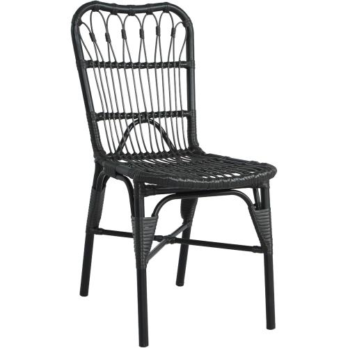 Elephance Outdoor PE Wicker Patio Dining Chairs Set of 2,Outdoor Rattan Chairs for Backyard, Poolside, Garden, Grey