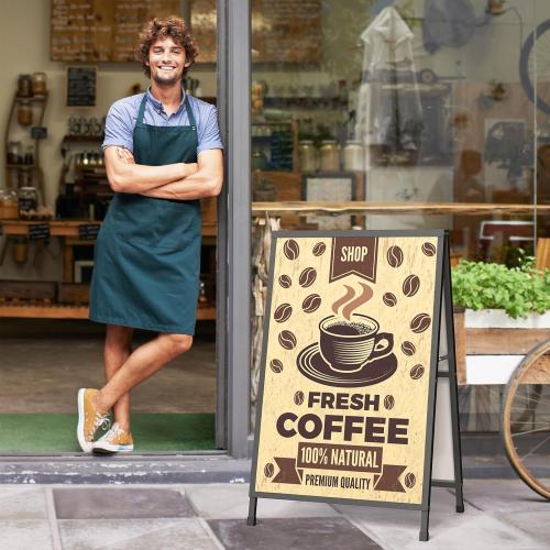 Relx A Frame Signs 24x36 Inch Outdoor, Heavy Duty Sandwich Board Signs, Double-Sided A Frames Sign Holder Business for Outside(Frame only).