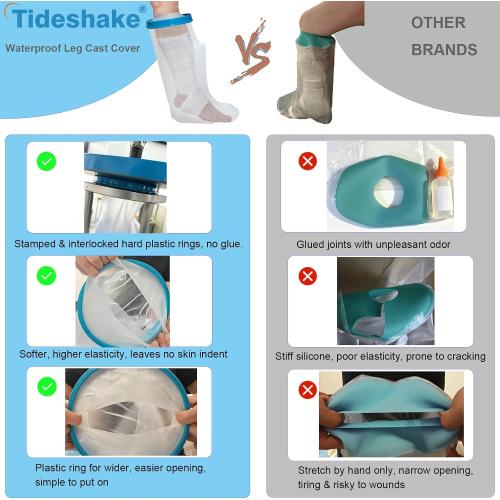 Waterproof Cast Covers for Shower Leg Adult, Cast Protector Bag Sleeve
