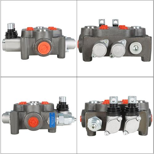 ALL-CARB Hydraulic Valve 2 Spool Hydraulic Directional Control Valve Double Acting Valve 25GPM 3000PSI BSPP Ports for Tractors Loaders Tanks