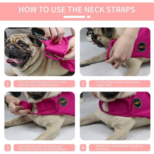 MCHY Dog Anxiety Vest, Anxiety Relief for Dogs, Dog Calming Coat (Rose M)