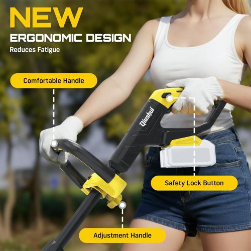Cordless Garden Tiller Cultivator Compatible with Dewalt 20V MAX Battery, 360 RPM Electric Rototiller, 48 Steel Tines, 9.0 Tilling Width, 6.6 Depth, Rotary Tiller for Lawn/Gardening/Soil(Tool Only)