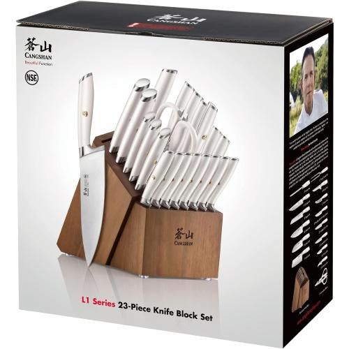 Cangshan L1 Series 23-Piece Classic Knife Block Set, Forged German Steel, 1027549