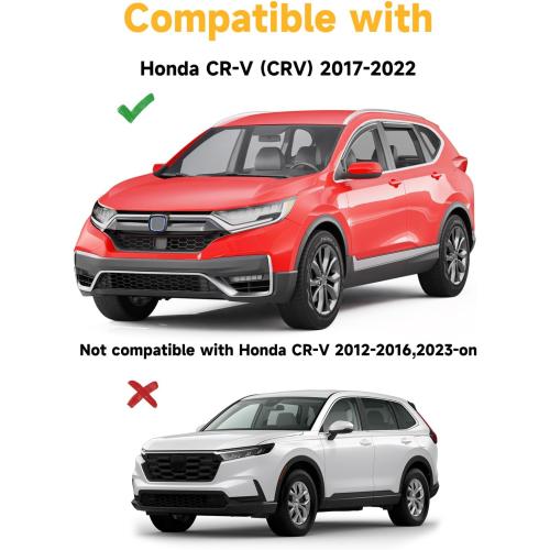 in-Channel Window Rain Guards Fit for Honda CRV (CR-V) 2017 2018 2019 2020 2021 2022, Extra Durable Window Visors Window Deflectors Vent Visors Vent Shades Car Accessories-4 pcs