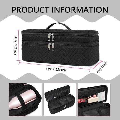 Double-Layer Carrying Case Apply to Revlon One-Step Hair Dryer, Travel Bag for Hair Volumizer/Styler,Water Resistant Storage Organizer Box,Compatible with FlexStyle Attachment (Bag Only)