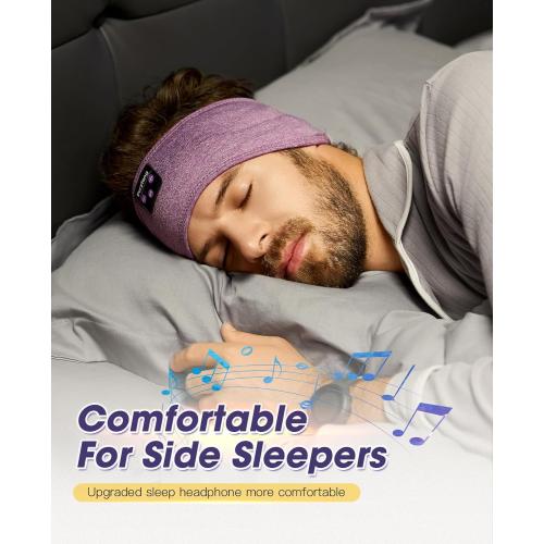 Perytong Sleep Headphones Bluetooth 5.4, Sleep Headphones for Side Sleepers with Ultra-Thin HD Stereo Speakers, Wireless & Sweat Resistant Sport Earphones for Workout Yoga Travel