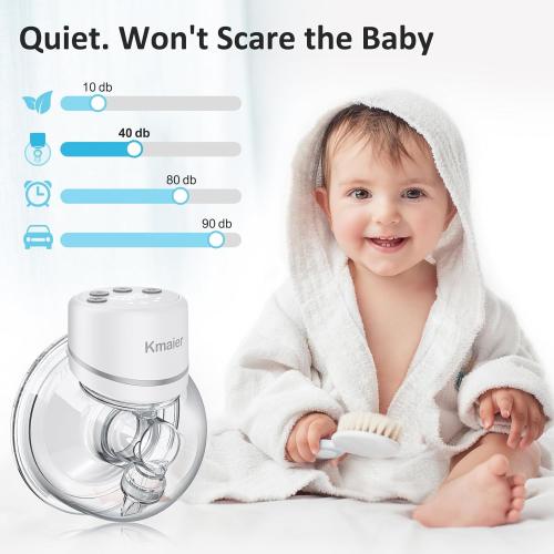 Hands Free Breast Pump, Wearable Breast Pump, Portable Breast Pumps with 4 Modes & 12 Levels, Low-Noise and Painless, LED Electronic Display, 24mm Flange, 2 Pack