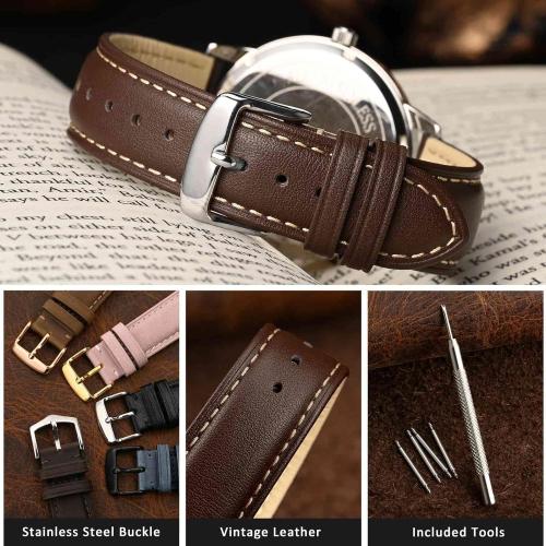 Strap code Watch Band for Men and Women,  Dark Brown