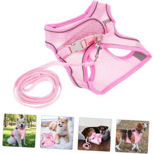 BESPORTBLE Dog Harness Leash Outdoor Walking Harness Pet Vest Reflective for Dogs for Pets
