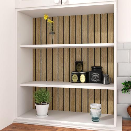 197x23.6 GRAY Wood Slat Wall Panels Self Adhesive Acoustic Slat Wall Paneling Peel and Stick Wood Panels Flexible Wooden Slats Wallpaper Roll for Interior Walls Decor Bedroom Living Room