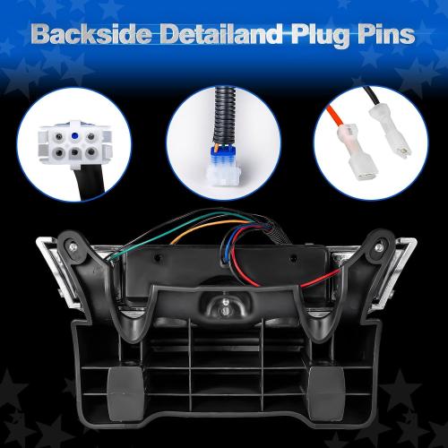 NOKINS Club Car Precedent Light Kit with Bumper for Club Car Precedent 2004-UP Electric Gas Golf Cart - 12V LED Headlight & Turn Signal Light(Fit #102524800/1025248-01) (Single Front Light)
