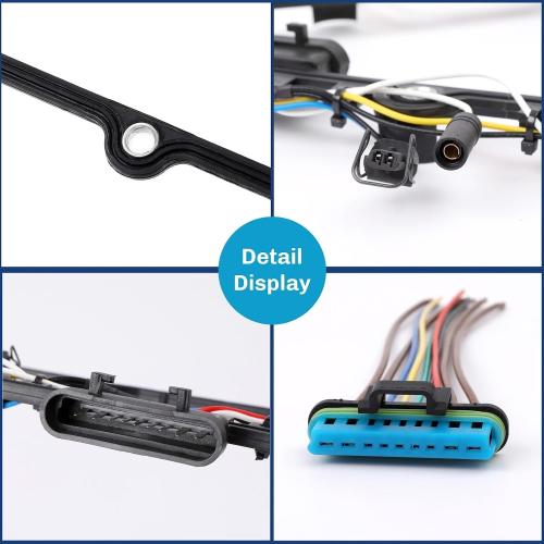 7.3L Valve Cover Gasket Set with Injector Glow Plug Harness | Compatible with 98-03 7.3 Diesel F81Z-6584-AA F81Z-9D930-AB Replacement