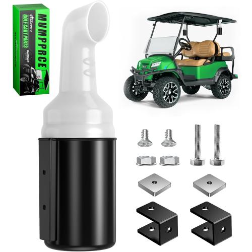 Golf Cart Sand Bottle with Holder No Drilling Required, Universal Golf Cart Sand Pots Fit Club Car, EZGO, Yamaha Models, Divot Filler Sand Bottle, Large Capacity and Easy to Install, 1PCS