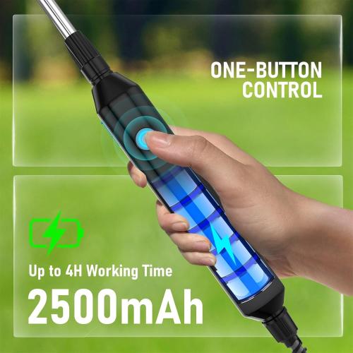 2 Gallon Battery Powered Garden Sprayer, Electric Backpack Sprayer, Garden Yard Lawn Sprayer with 5 Mist Nozzles & Retractable Wand & Adjustable Strap for Lawn, Weed, Yard