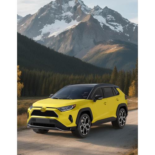Black Tape-On Window Rain Guards Fit for Toyota RAV4 2019-2025 Extra Durable Window Deflectors Vent Visors Shades Exterior Car Accessories Visors Rain Guards - 6 pcs
