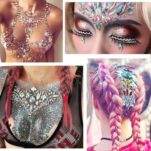 1000pcs AB Colorful Rhinestones Crystal Gems, Flatback Acrylic Gemstone Jewels, Craft DIY for Cosplay Pirate Halloween Costume Clothes Party, Nail Crafting Gems Accessories (00 Mixed Color AB)