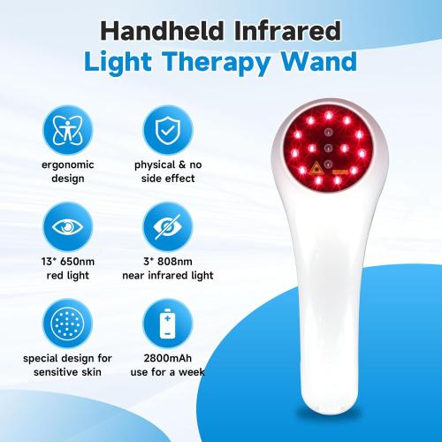 Handheld Cold Therapy Machine for Humans Wrist Shoulder Neck Knee, Infrared Light Therapy Pain Relief Device for Vets, Promote Blood Circulation with Protective Magnetic Cover
