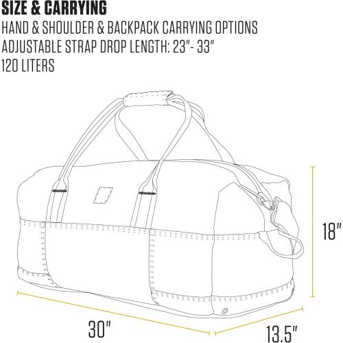 Carhartt Classic Duffels, Heavy-Duty Bag for Jobsite, Gym and Travel