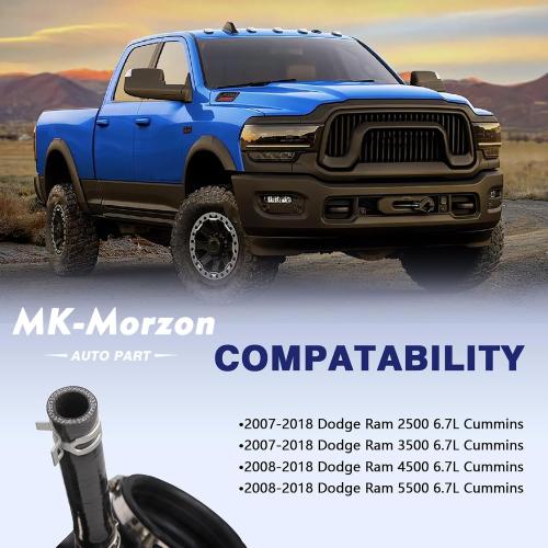 6.7 Cummins Air Intake Hose 696-207 Compatible with 2007-2018 Dodge Ram 2500 3500 4500 5500 6.7L Diesel Engine Air Intake Hose Replaces# 53032944AL 53032944AC