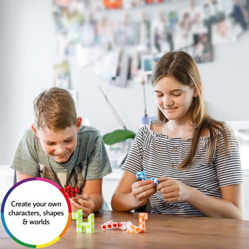 CUBIDI® Magic Snake Cube | Fidget Snake Toy for Kids | Travel Toys for Kids Ages 4-8 | Great Gift for Boys and Girls Birthday, Easter Basket Stuffers | 0.35 inch x 0.55 inch | Set of 6
