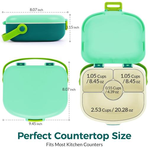 G.a HOMEFAVOR Lunch Box for Kids, Green, 41 oz