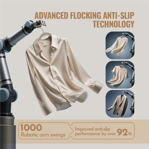 30 Pack Velvet Hangers for Clothes – Non-Slip Slim Flocked Shirt Hangers with 360° Swivel Hook, Space-Saving Felt Hanger for Coats, Sweaters, Tops, Blouses(Beige)