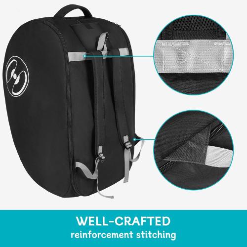 YOREPEK Padded Car Seat Travel Bag for Airplane, Fits for Doona Car Seat Stroller with isofix Base, Infant Car Seat Bags with Lockable Zipper, Foldable Gate Check Stroller Backpack for Baby Travel