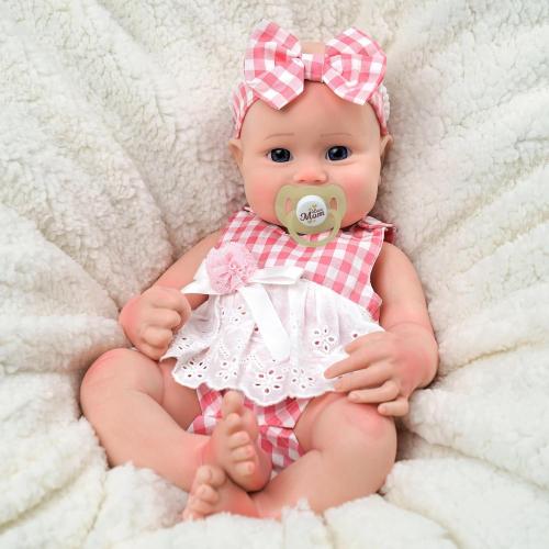 JIZHI Reborn Baby Dolls Silicone Full Body -16 Inch 5.73lb Weighted Full Platinum Silicone Baby Doll Real Life Baby Dolls with Complete Accessories for Kids Age 3