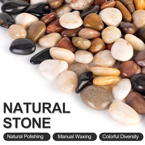 5 lbs River Stones and Pebbles can be Used for Gardening; Aquarium Rocks and Gravel are Suitable for Fish Tank Decoration