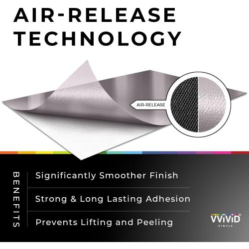 VViViD Premium Satin Chrome Silver Craft Vinyl Roll 1ft x 5ft – Bubble-Free Air Release – Heat-Activated Adhesive for Strong, Permanent Bond – Ideal for Decals & DIY Crafts