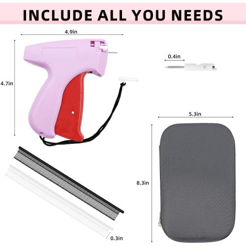 Fine Stitch Gun Mini Stitch Gun Kit for Clothes, Quick Clothing Fixer with 6 Fine Needles, 1000 5mm Fasteners and Case, Speedy Clothing Fixer Stitch Gun for Clothes Quick Stitch Gun for Clothes