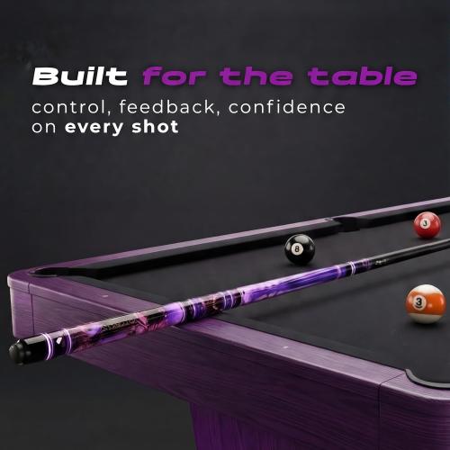 IgnatGames Premium Pool Cue Stick – 58 2-Piece, Canadian Maple Cue with 12.5mm AirStrike Shaft, Premium Case & Accessories