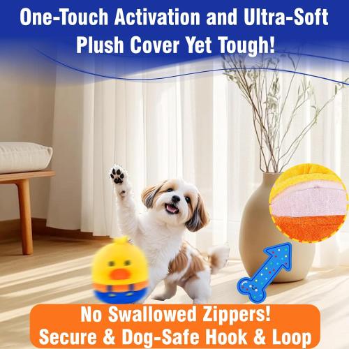 Interactive Dog Toys, Rechargeable Vibrating, Jumping,Talking & self-Moving Dog Toys, Puppy Toys to Keep Them Busy, Anxiety Relief & Boredom Buster for Small & Medium Dogs