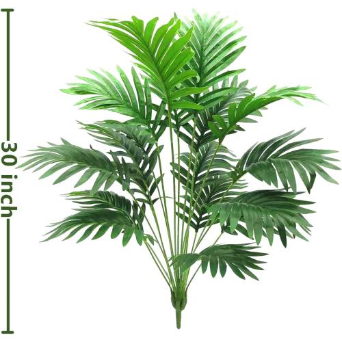 Beebel 30 Artificial Palm Plants Leaves Tropical Greenery Bush Imitation Faux Fake Palm Tree Leaf for Home Kitchen Party Flowers Arrangement Wedding Decorations