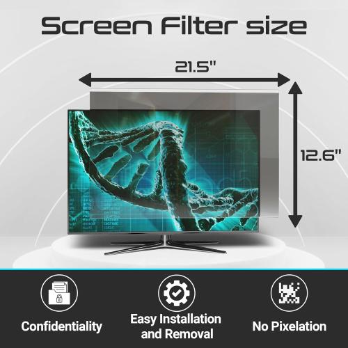 EZ-Pro Screen Protector Privacy Screen Panel for 24 inches (NOT Compatible with iMac) Computer Monitor, Anti Blue Light and Anti-Glare, Screen Panel Size 13.3 Height x21.5 Width
