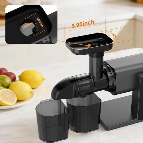 Cold Press Juicer Machines, Slow Masticating Juicers with LED Smart Touch Screen, Professional Extractor for Leafy Greens, Kale & Fibrous Vegetables, 2 Modes & Reverse, BPA-Free