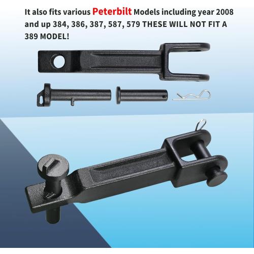 Vanshly，A20-6014 Single Tow Hook Compatible with Peterbilt/Kenworth with Pull Pin （A65-6008） and Frame Pin （A65-6007）