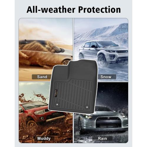 Floor Mats & Cargo the SV/SL/Platinum All Weather TPE Rubber Floor Liners Full Set Automotive Mat for Murano 2025 Accessories, Black