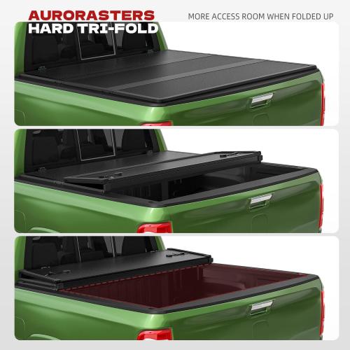 Hard Tri Fold Truck Bed Tonneau Cover for 2022 2023 2024 2025 Ford Maverick 4.6FT(54.4) Bed,No Drilling,All Weather Protection,Anti-Theft Security 2025 Ford Maverick Tonneau Cover