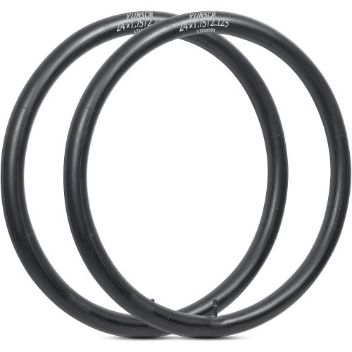 YUNSCM 24 Bike Tubes 24x1.75/2.125 AV32mm Schrader Valve 47/54-507 24 Bicycle Tubes Compatible with 24 x 1.75 24 x 1.9 24 x 1.95 24 x 2.0 24 x 2.1 24 x 2.10 24 x 2.125 Bike Tire Tubes