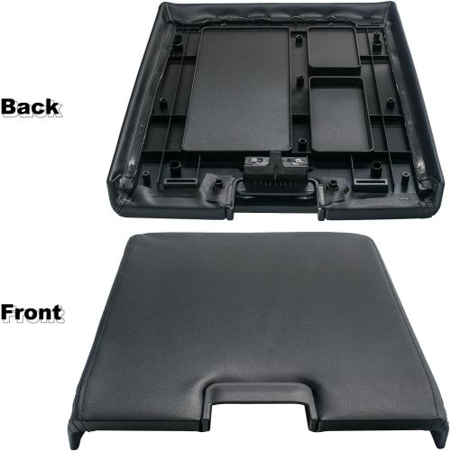 Center Console Lid Fit 2008-2014 Chevy Silverado GMC Sierra 1500/2500/3500 | 2007-2013 Chevy Tahoe/Avalanche,2008-2014 GMC Yukon(XL),with Latch,Replace #20864151,Color Black