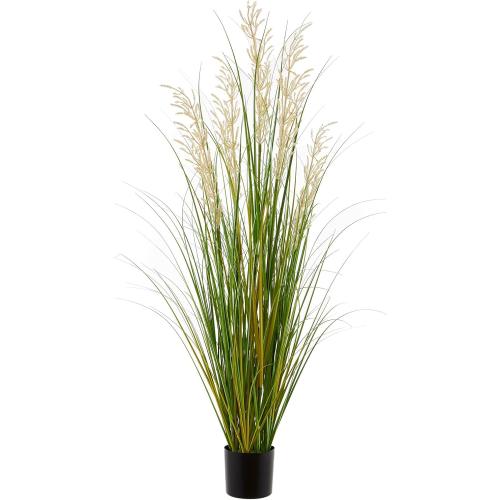 Artificial Plant, 47in Tall Pampas Grass, Faux House Plants in Pot, Indoor Decorative Flowers &Greenery for Home and Office, Ideal Housewarming Gift