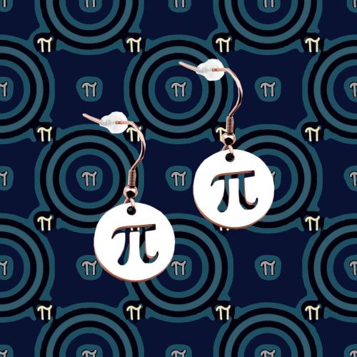 3.14 Pi Earring Stainless Steel Disc Cutout Pi Teacher Geek Nerd Gift