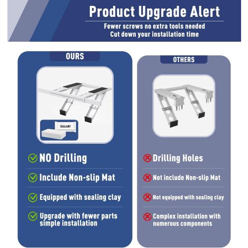 LEOPO No Drilling Window AC Support Bracket, Heavy Duty, Holds Up to 300lbs | Fits Single & Double-Hung Windows, Adjustable Air Conditioner Holder bracket, for 5000-24000 BTU Units