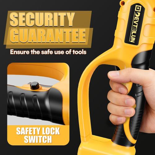 Mini Chainsaw Cordless Extension Pole Compatible with Dewalt 20V Battery(Tool Only), 4.2-8.2FT Adjustable Telescopic Pole with 180°Rotating Head, Extension Pole with Shoulder Strap