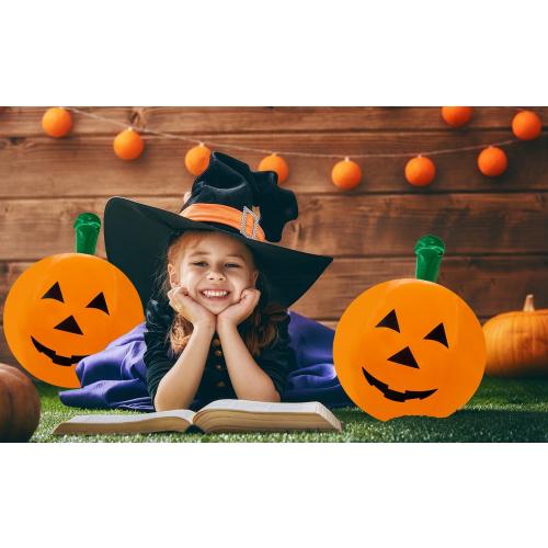 The Dreidel Company 6 Halloween Pumpkin Inflatable Decorations, 16 Tall 6-Pack Halloween Pumpkin Decor