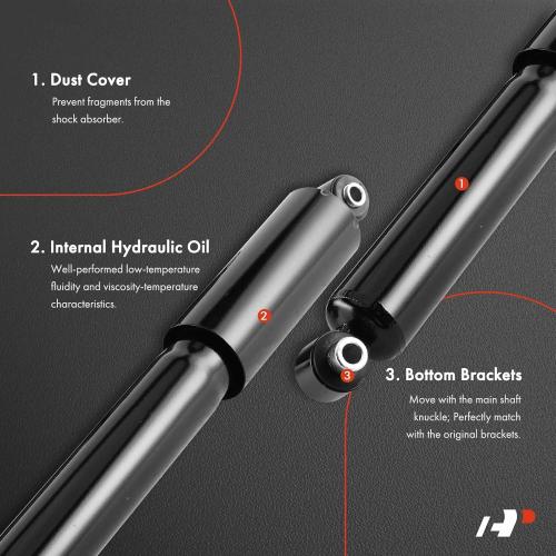 A-Premium Rear Shock Absorber Compatible with Ford Transit Connect 2014 2015 2016 2017 2018, Driver and Passenger Side