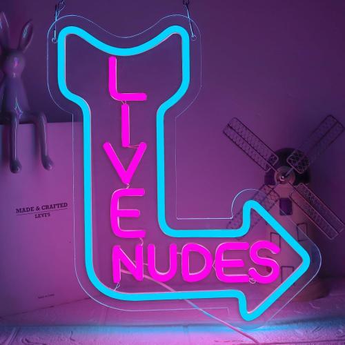 Live Neon Signs, Music LED Neon Light for Wall Decor,Music Studio Light up Sign for Wall Decor Beer,Bar,Bedroom,Party,Club