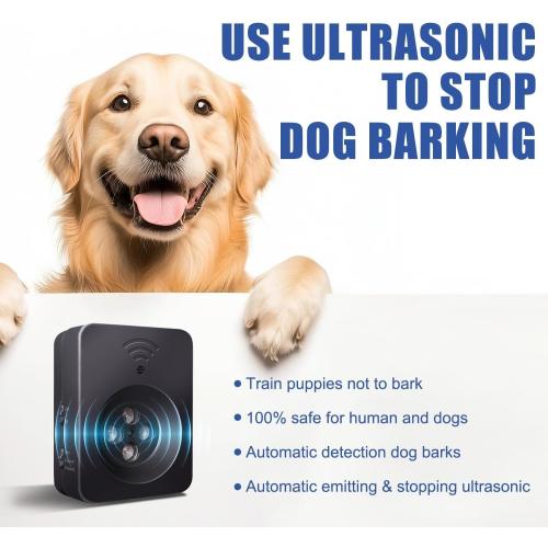 Anti Barking Device for Dogs Long Range 50ft, Ultrasonic Dog Bark Deterrent Device with Stop Dog Barks - Dog Barking Stopper