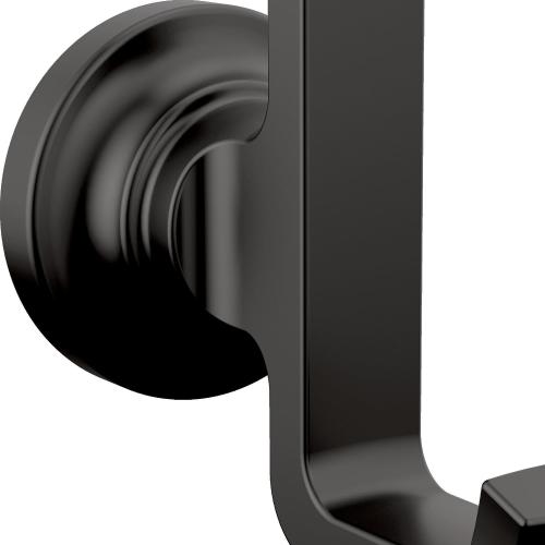 Delta Double Towel Hook for Bathroom or Kitchen| Matte Black | Tetra Accessories